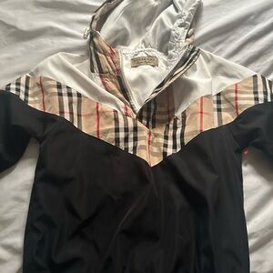 Burberry  kids jogging set Black and Beige Jacket with joggers